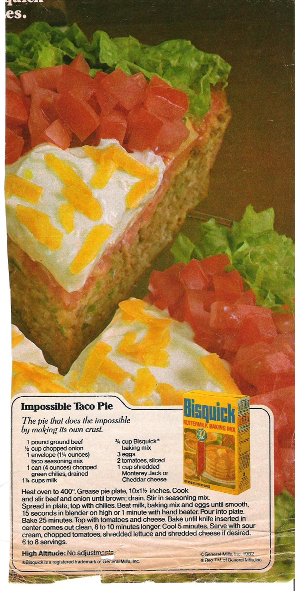 mom's impossible taco pie recipe. impossible? think again!